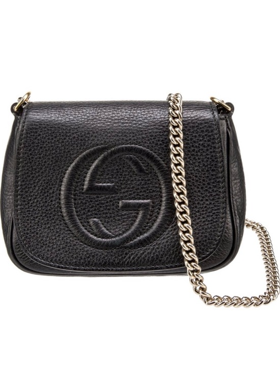 Handbags - GUCCI ‘SOHO LEATHER CROSSBODY CHAIN
MINI FLAP BAG’